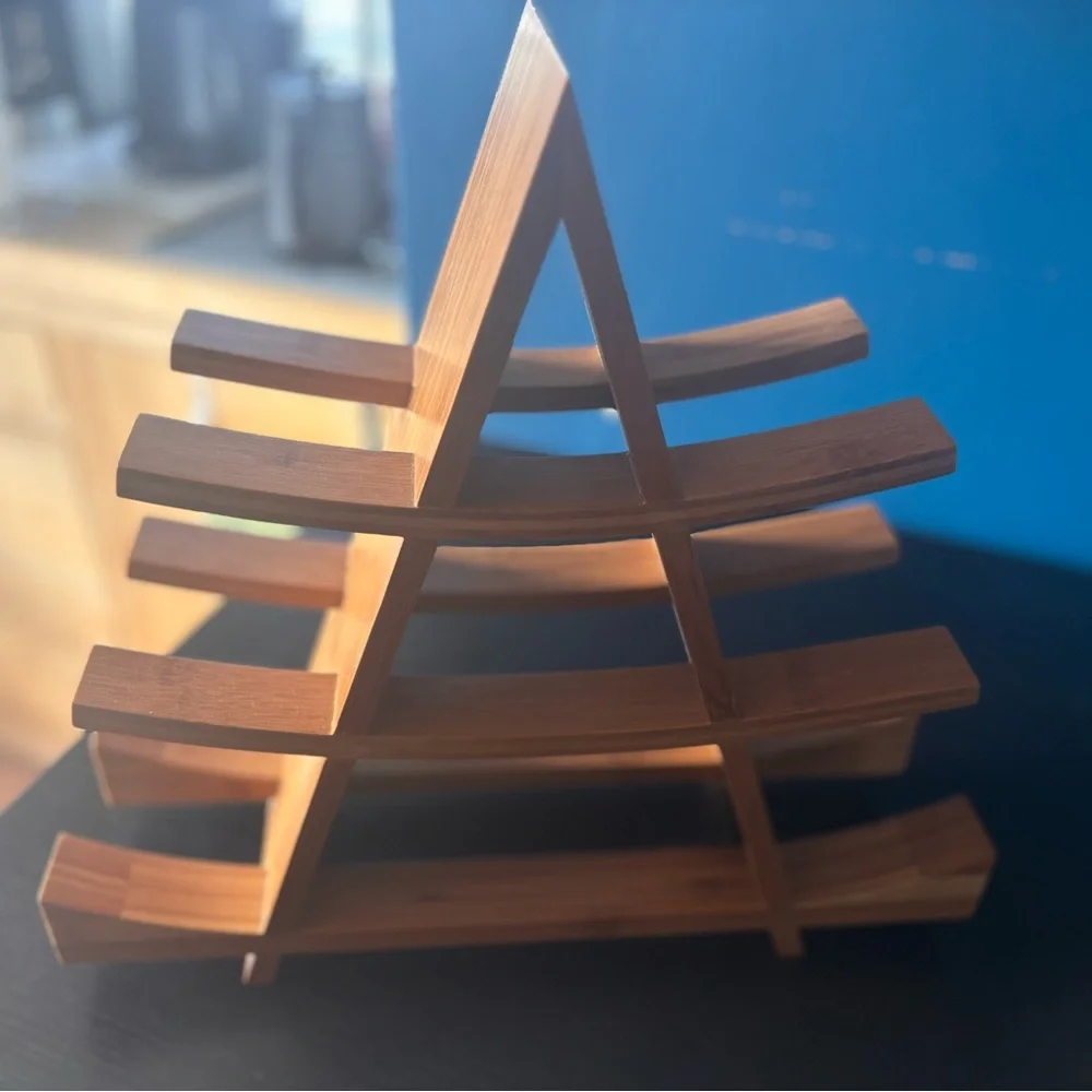 Modern Bamboo Wine rack - inspired by pagoda design